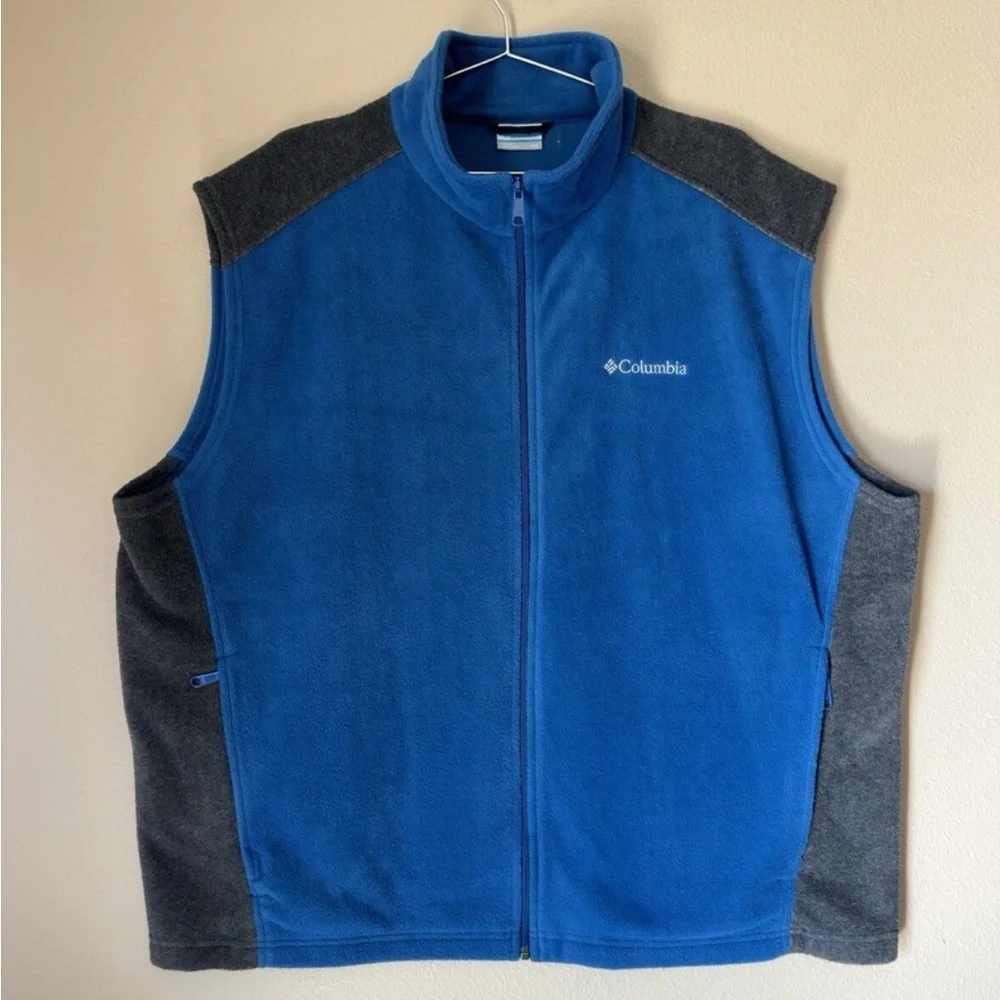 Columbia Royal Blue and Black Fleece Vest